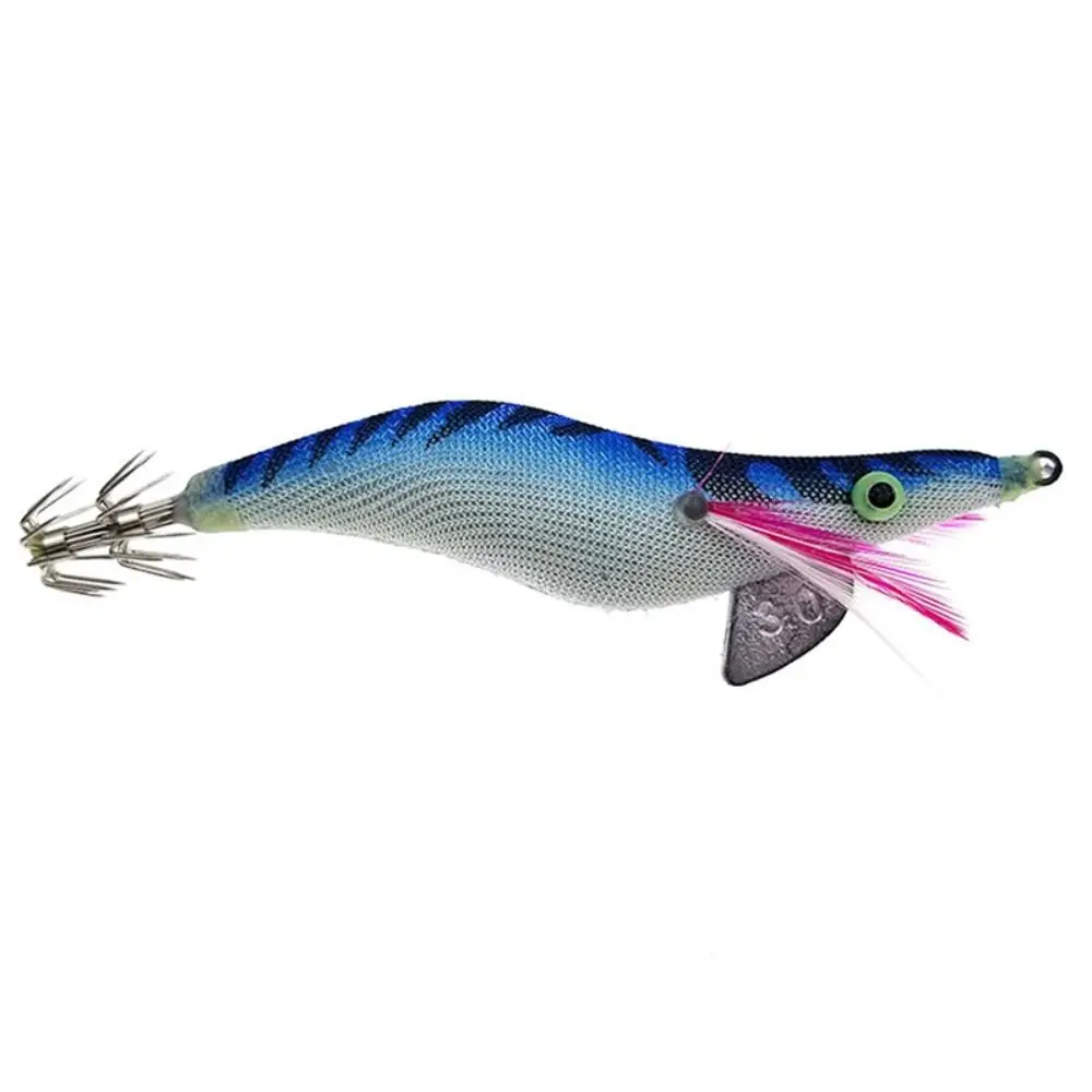 New 5 Colors Squid Hook Jigs 11.9cm 13g Fishing Bait Fishing Tackle Sinker Shrimp Lures Lifelike