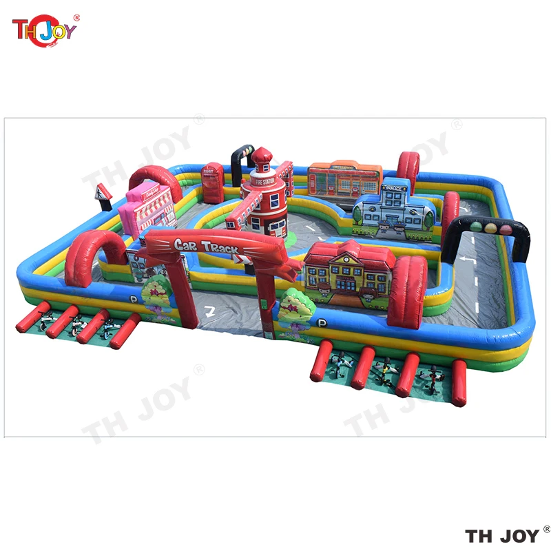대형 풍선 스피드웨이 고카트 레이싱 트랙 풍선 디디 범퍼카 RC 레이싱 트랙