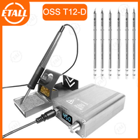 OSS T12-D+ Electric Soldering Station With T12 Tips For Mobile Phone Motherboard Repair Soldering Iron Fast Heating Welding Kits