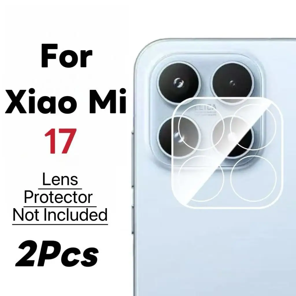 ฟิล์มกันรอยหน้าจอกระจกนิรภัยสำหรับเสี่ยวมี่ 17/17 โปร/17 โปรแม็กซ์ - 2 แพ็ค ไม่มีตัวป้องกันเลนส์