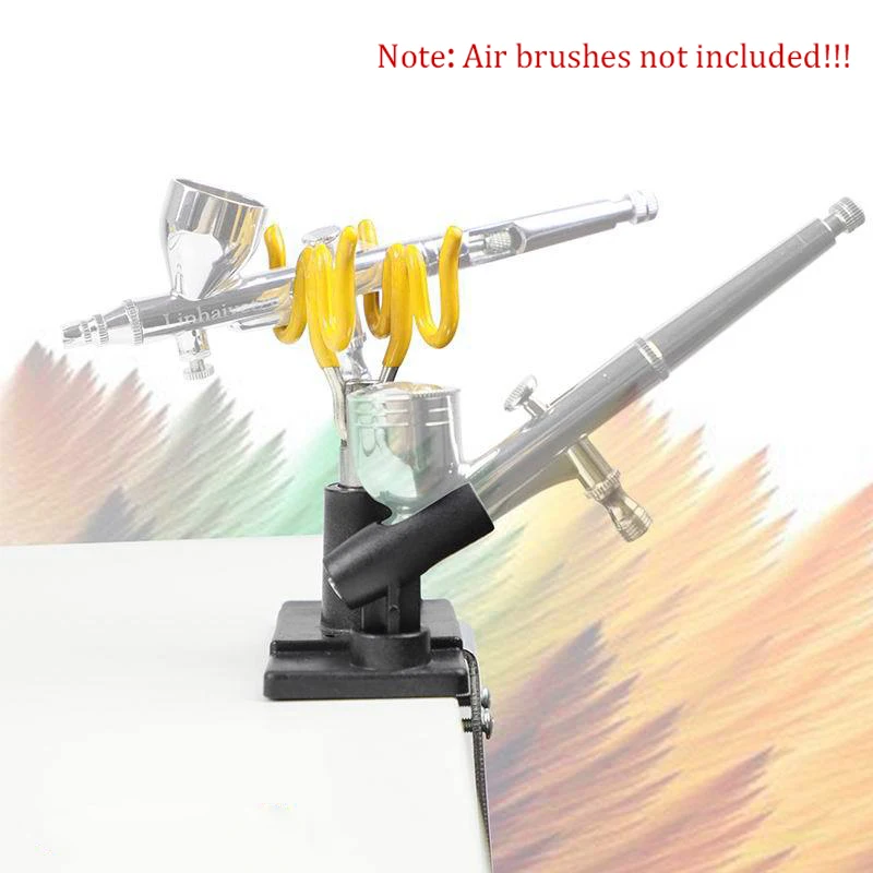 1PC Clamp-on Tabletop Universal Airbrush Holder Holds Up To 4 Airbrushes Adjust Clip Model Coloring Spray Tool Accessories