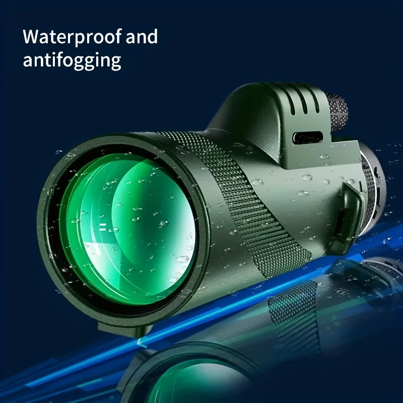 High Power 80X100 Monocular Telescope Long Range Zoom BAK4 Prism With Tripod Phone Clip For Outdoor Camping Hunting Scope