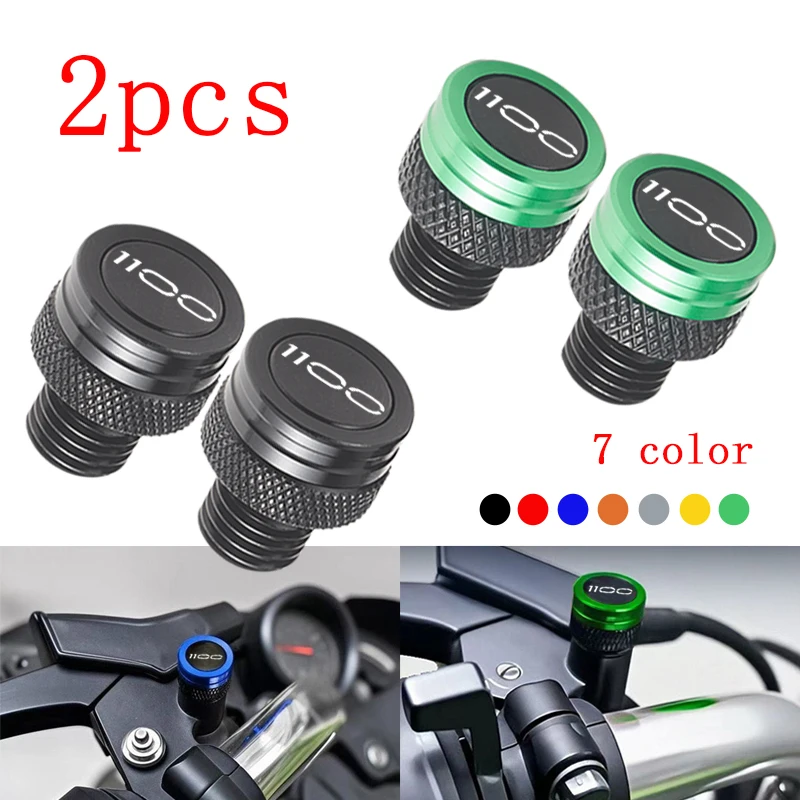 Bouchons de trou de rétroviseur en aluminium CNC pour moto KAWASAKI Z1100 SE SX Versys 1100 SE Versys 1100SE M10*1.25