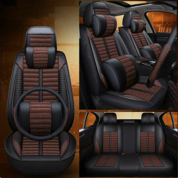 Full set car seat covers + Steering wheel cover for Nissan Murano Z52 2025-2015 Top quality breathable seat case seat cushion