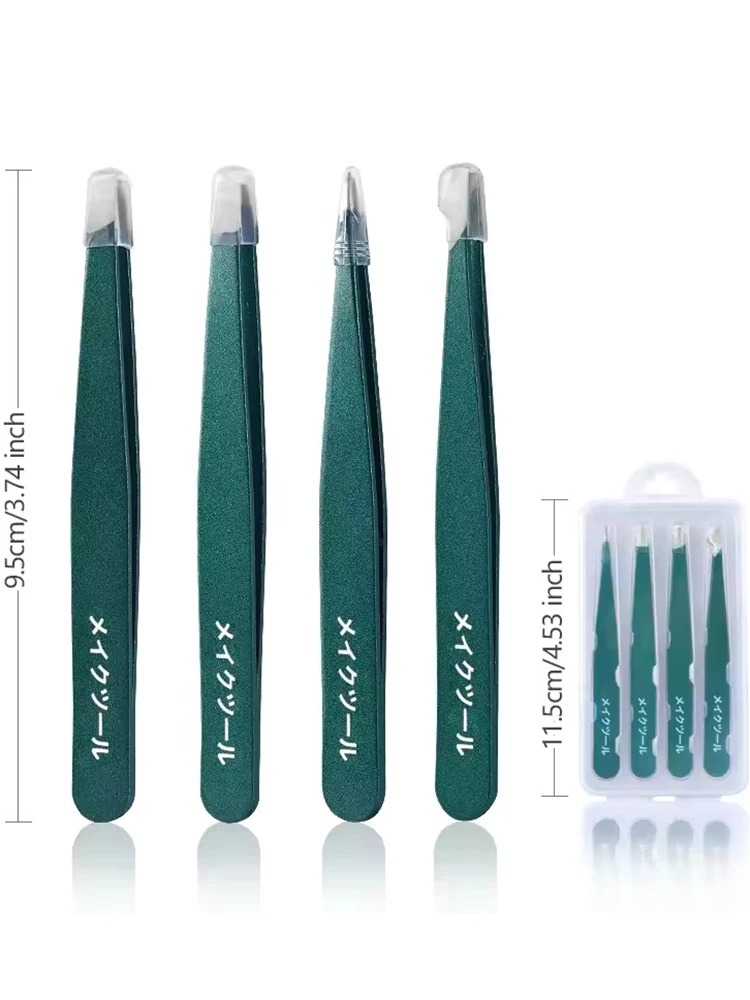 4/6-teiliges Pinzetten-Set aus Edelstahl, Unisex, professionelle Präzision für Gesichtshaare, Augenbrauen, eingewachsene Haare & Splitter, langlebig & erweichend – Detail 4