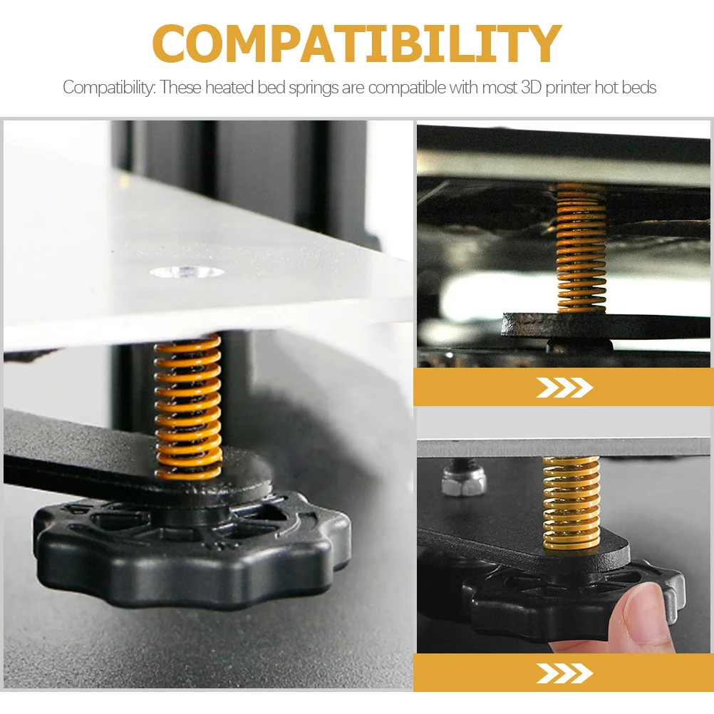 

12Pcs 3D Printer Accessories 8x20mm Light Load Heated Bed Spring Fine Workmanship Steel Compression Spring for Print Stability