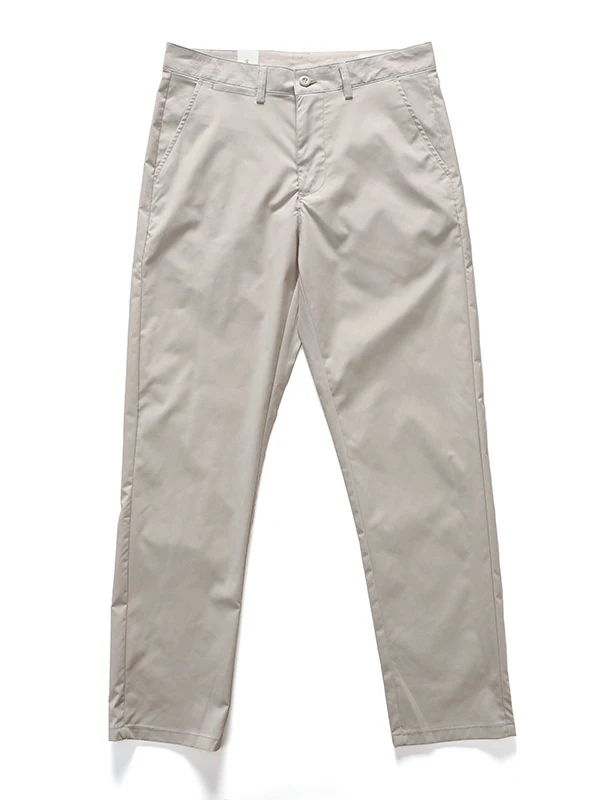 Pantalones informales de seda helada resistentes a las arrugas para hombre, pantalón chino versátil, fino, holgado, recto, transpirable, elásticos, de secado rápido, para verano