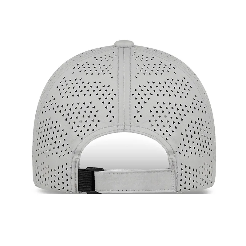 Summer Triangle Punching Breathable Baseball Cap Men Women Simple Quick-dry Sunscreen Hats Outdoor Sports Pure Color Trucker Cap