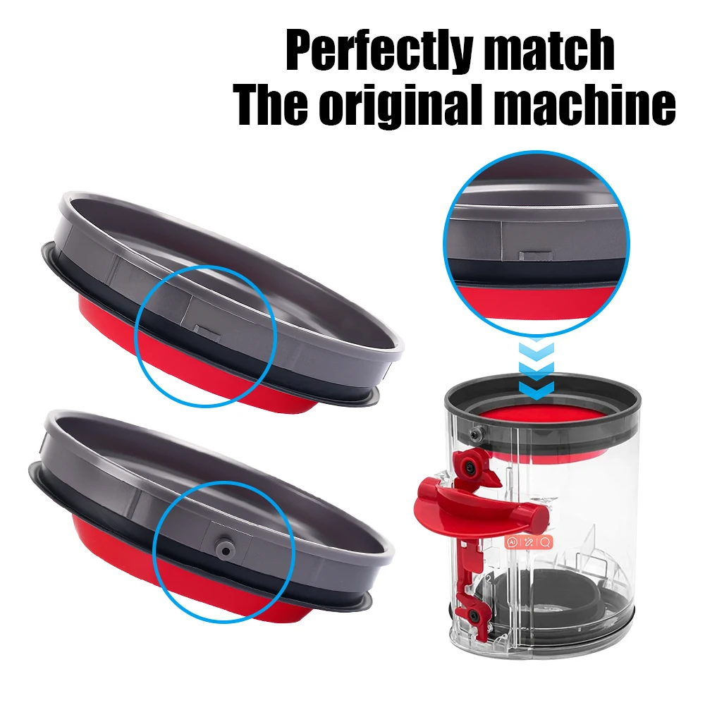 صندوق الغبار العلوي حلقة لإحكام الإغلاق الثابتة لدايسون V12 V10Slim SV18 مكنسة كهربائية استبدال مرفق إكسسوارات قطع غيار