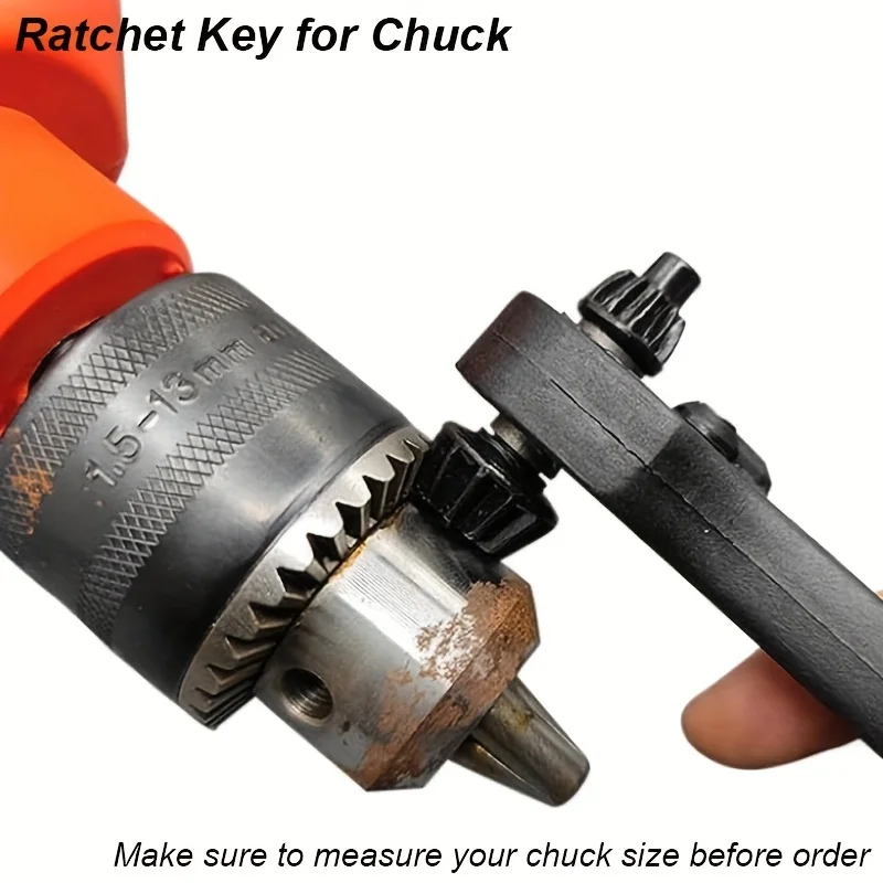 Universal Ratchet Key For Chuck Wrench Spanner Torque Replace 2 In 1 Double Head Power Drill Press Electric Accessory Hand Tools