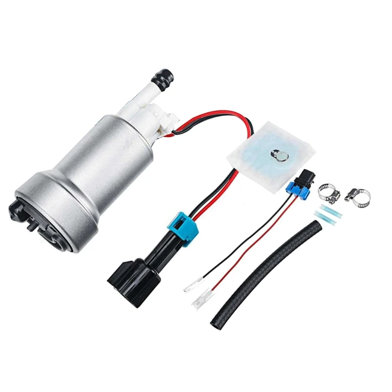

F90000274 450LPH High Pressure Fuel Pump & Install Kit Silver Metal For Walbro /TI E85 Honda Civic Accord 1992-2000