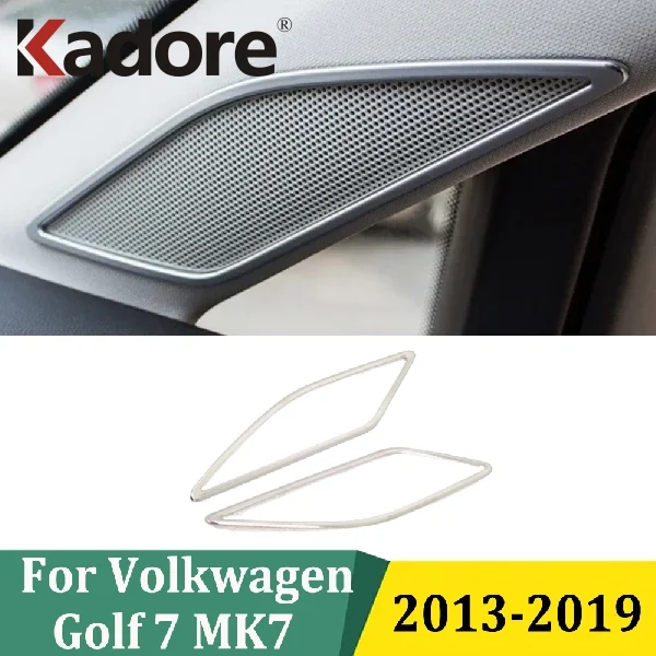 Für Volkwagen Golf 7 MK7 2013-2016 2017 2018 2019 Vorderseite Lautsprecher Sound Garish Blenden EINE Säule form Abdeckung Auto Zubehör