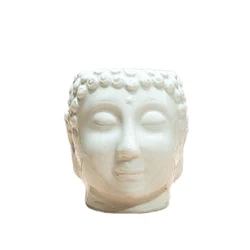 Silicone Buddha Head Candle Holder Molds, Clay Ceramic Vase, Casting Flower Pot Mould, DIY Concrete Resin Planter Maker