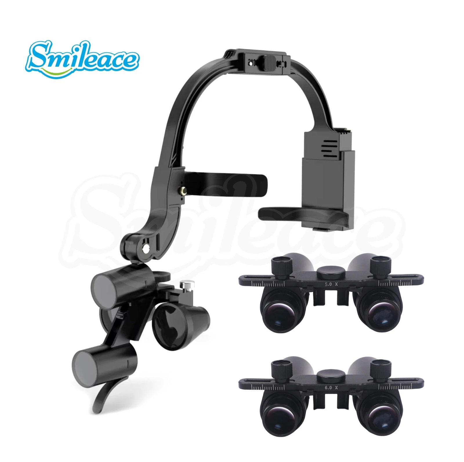 

Dental Surgical Headlight Lamp 5X6X Magnification Binocular Loupes for Lab Dentistry Equipment Headlamp Carton Box