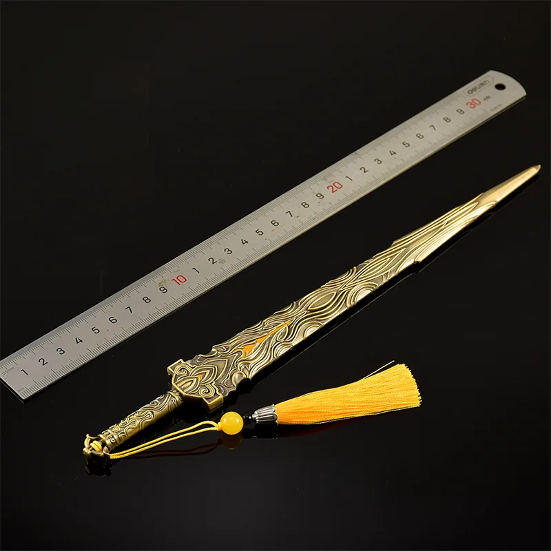 30 cm Perfect World Anime Peripheriegeräte Shi Hao Schwert Ganzmetall Ornamente Dekorationen Schwert Figur Spielzeug Messer Handwerk Geschenke Sammlung