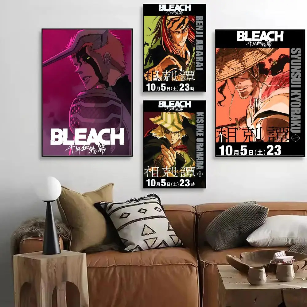 B-Bleach Thousand-Year Blood War Anime Poster Art HD Art Sticky Wall Waterproof Home Living Room Bar Decoration