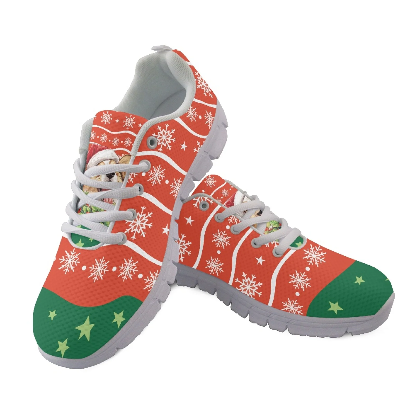 Coloranimal Snowman Snowflake Mens Athletic Trainers Lightweight Lace-up Men's Walking Sneakers for Travel
