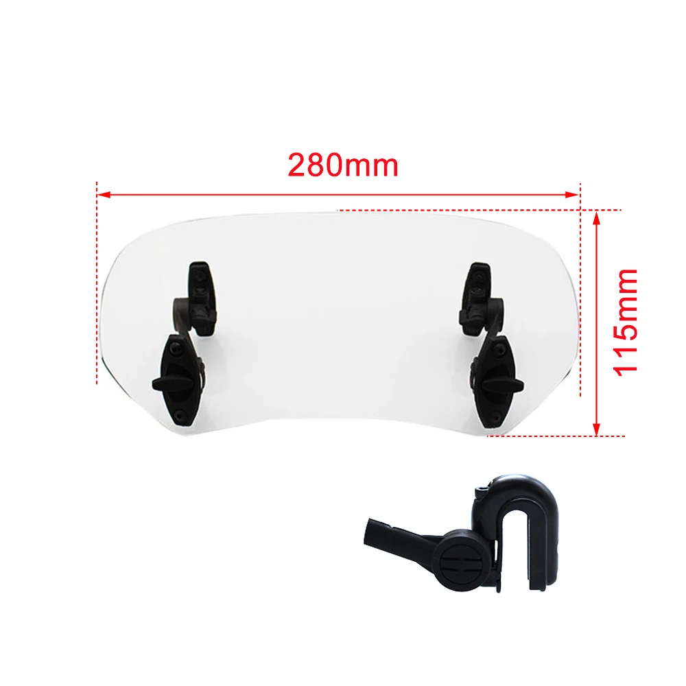 For VOGE DS900X DS900 900DS 900 DS DSX DSX900 Motorcycle Windshield Extension Adjustable Spoiler Clamp-On Windscreen Deflector