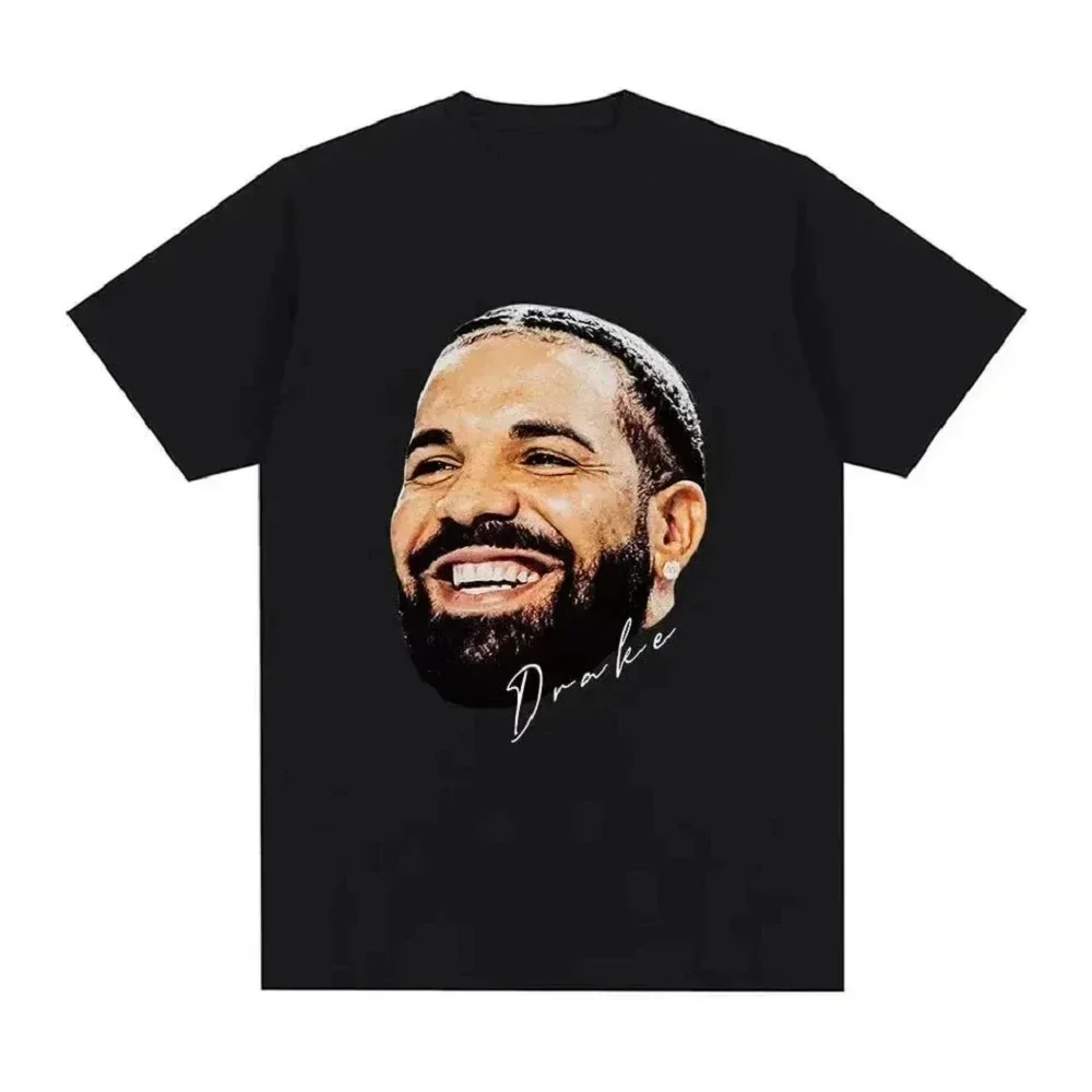 

2025 Pop rap and hip-hop singer Drake's fashionable printed T-shirt is a comfortable and casual men's T-shirt for daily outings
