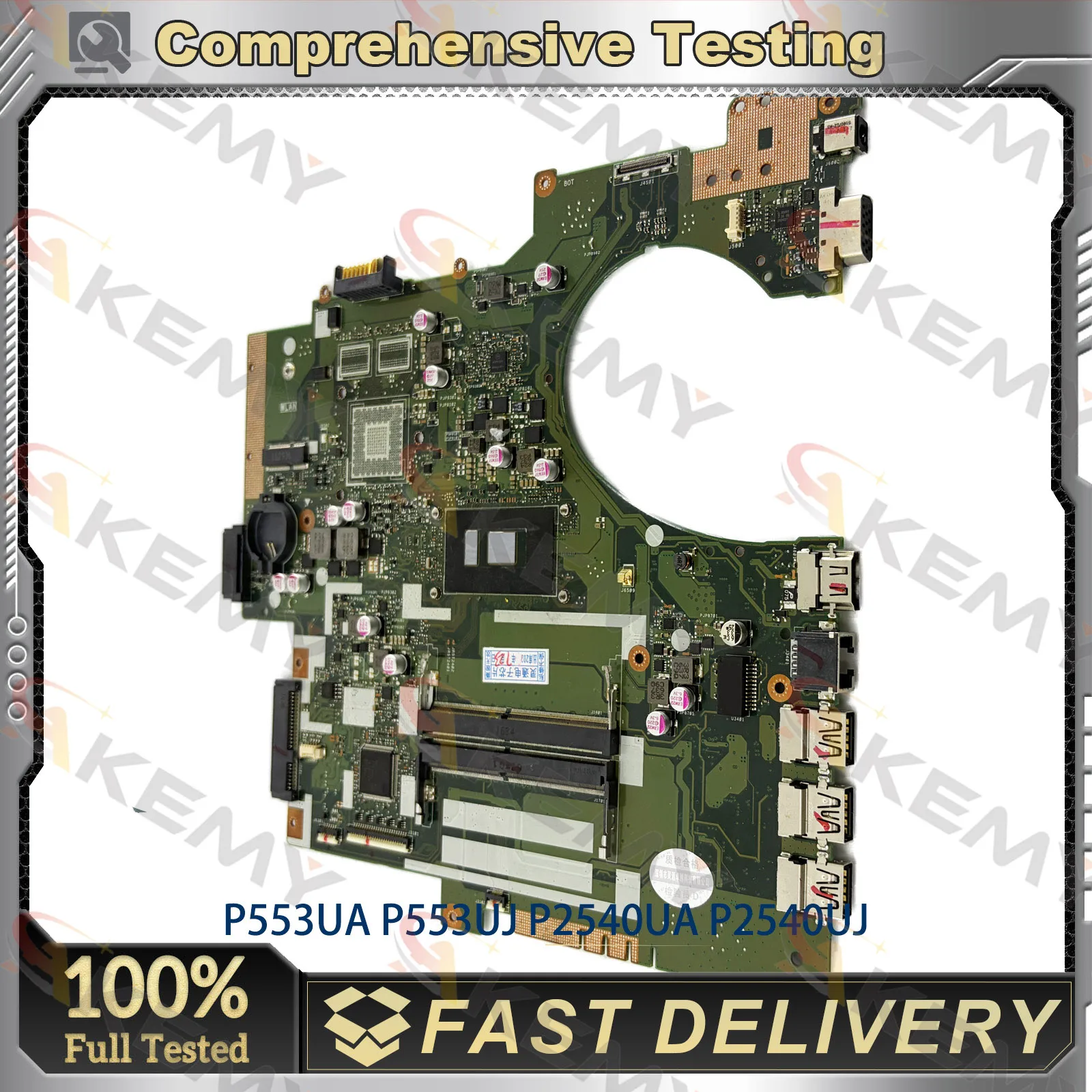 P553UA Laptop Motherboard For ASUS ProArt P553UJ P553UA RPO553U PX553U PE553U P553U Mainboard W/ I3 I5 I7 CPU tests OK fast ship