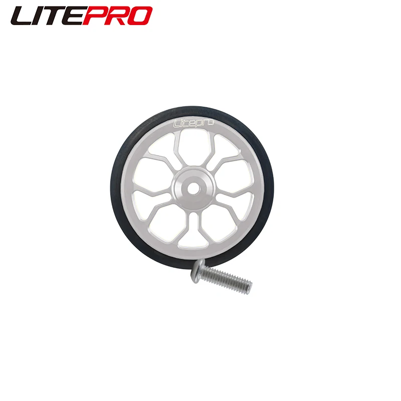 Litepro 3D Hollow 80mm Easy Pushing Wheels Spider Large Easy Wheel Modified sealed Bearing Wheel For Brompton Folding Bike