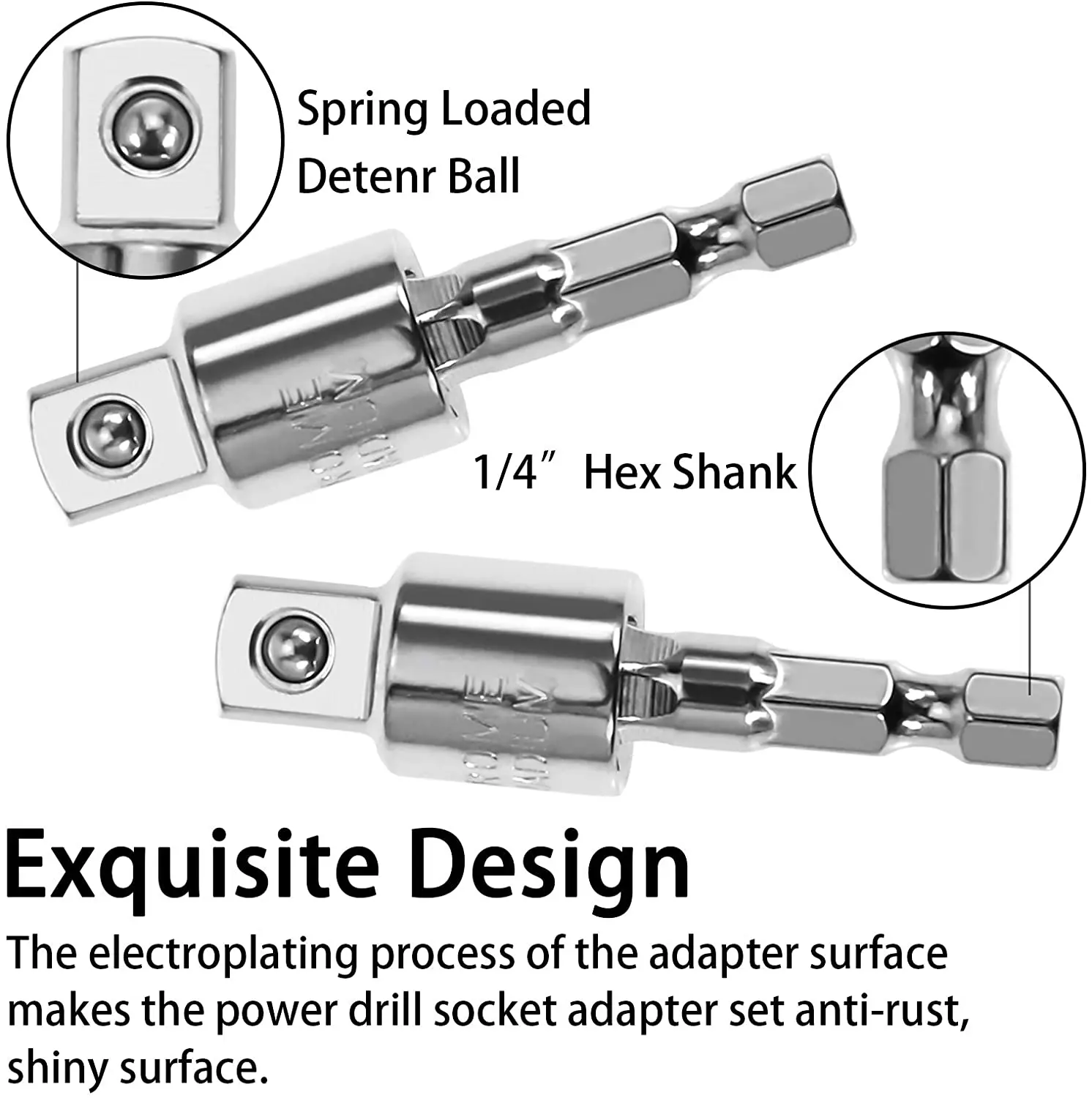 3 1/4 "3/8" 1/2 "Driver Adapter Cờ Lê Lục Giác Nối Dài Khoan Ổ Cắm Nguồn Adapter Nối Dài Bit bộ Mũi Khoan Hạt Lái Xe