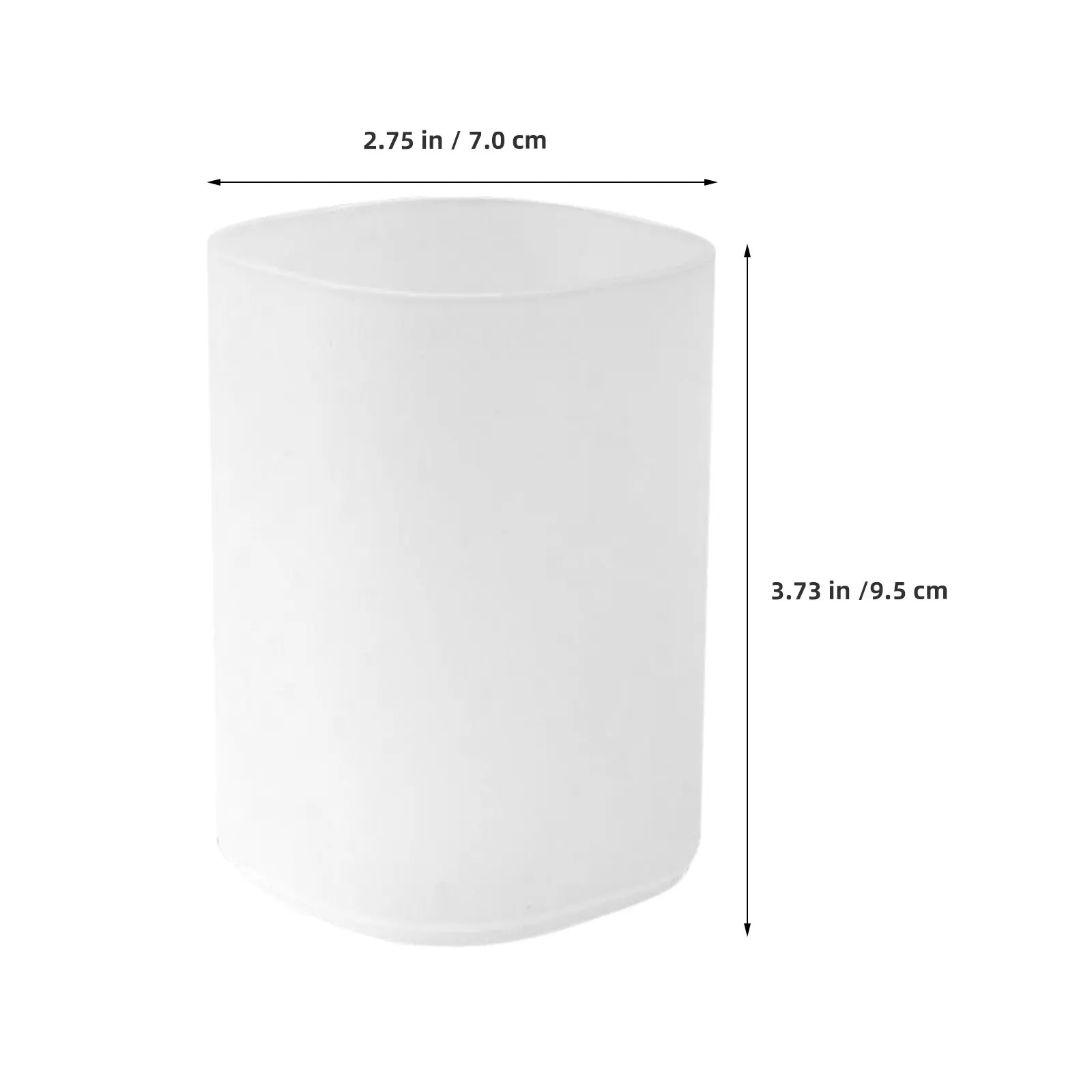 2Pcs Plastic Desk Pen Organizer Holder Set Lightweight Smooth Frosted Home Office Study Living