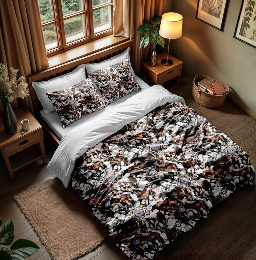 

Комплект постельного белья Marvellous с арабской лошадью, пододеяльник, простыня, наволочки, одинарный полный комплект постельного белья Queen из 4 предметов
