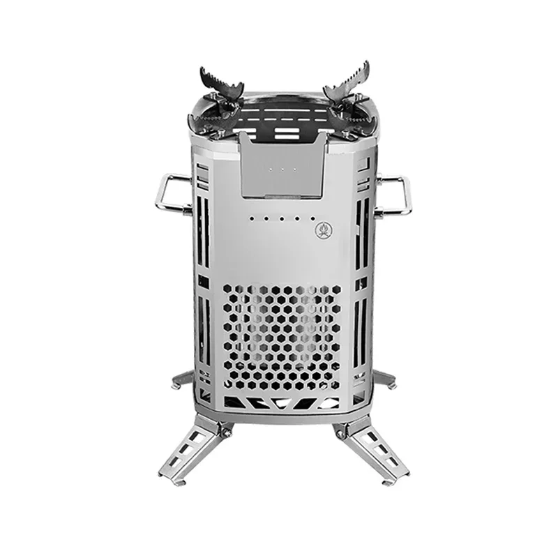 New 220v New Outer Wood Stove New Portable Smokeless Burning Stainless Steel Multi-purpose Function Field Stove Wood Stove