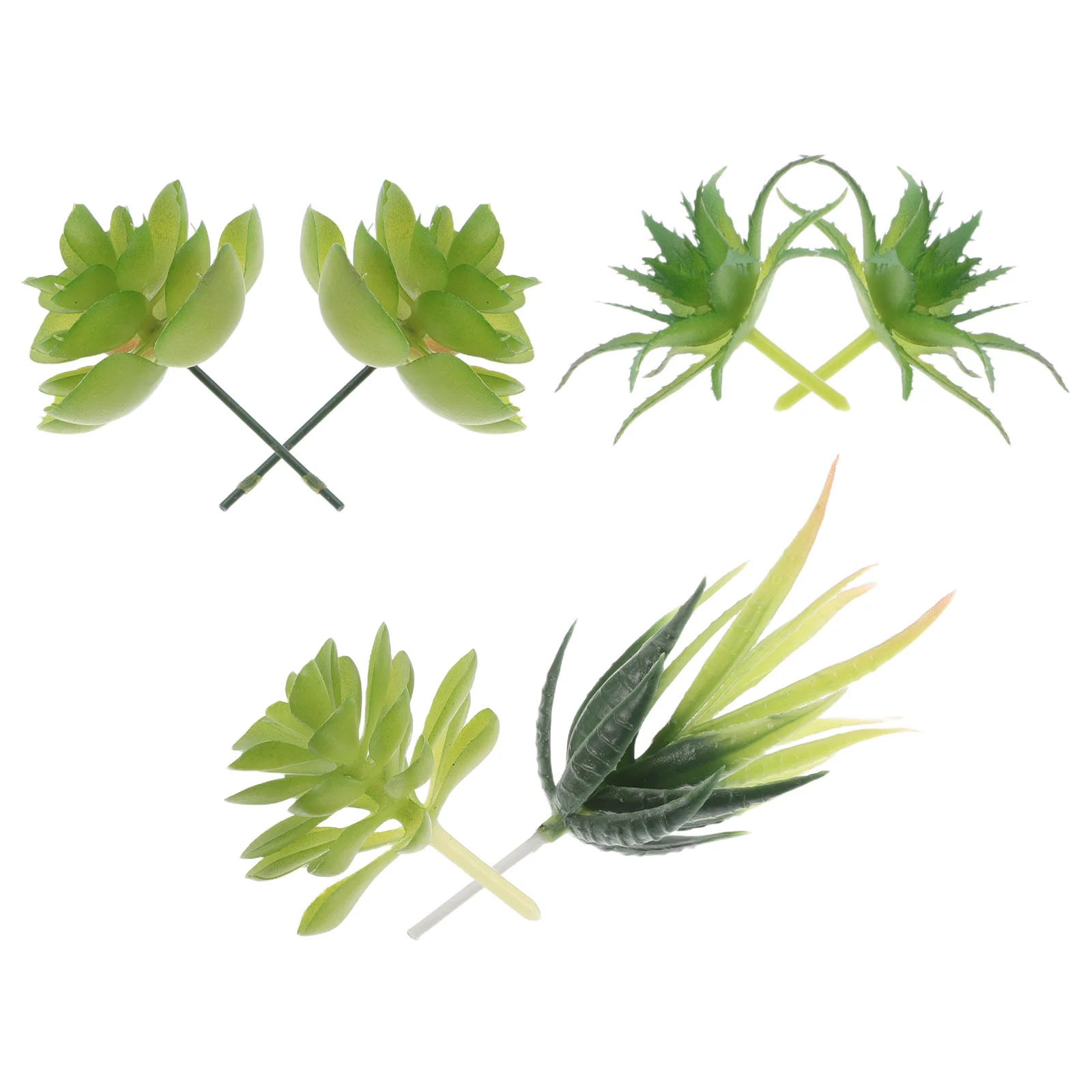 

6Pcs Artificial Plants Succulents Mini Plastic Potted Decorative Faux Small Plants Cute Miniature Greenery Office Desk Home