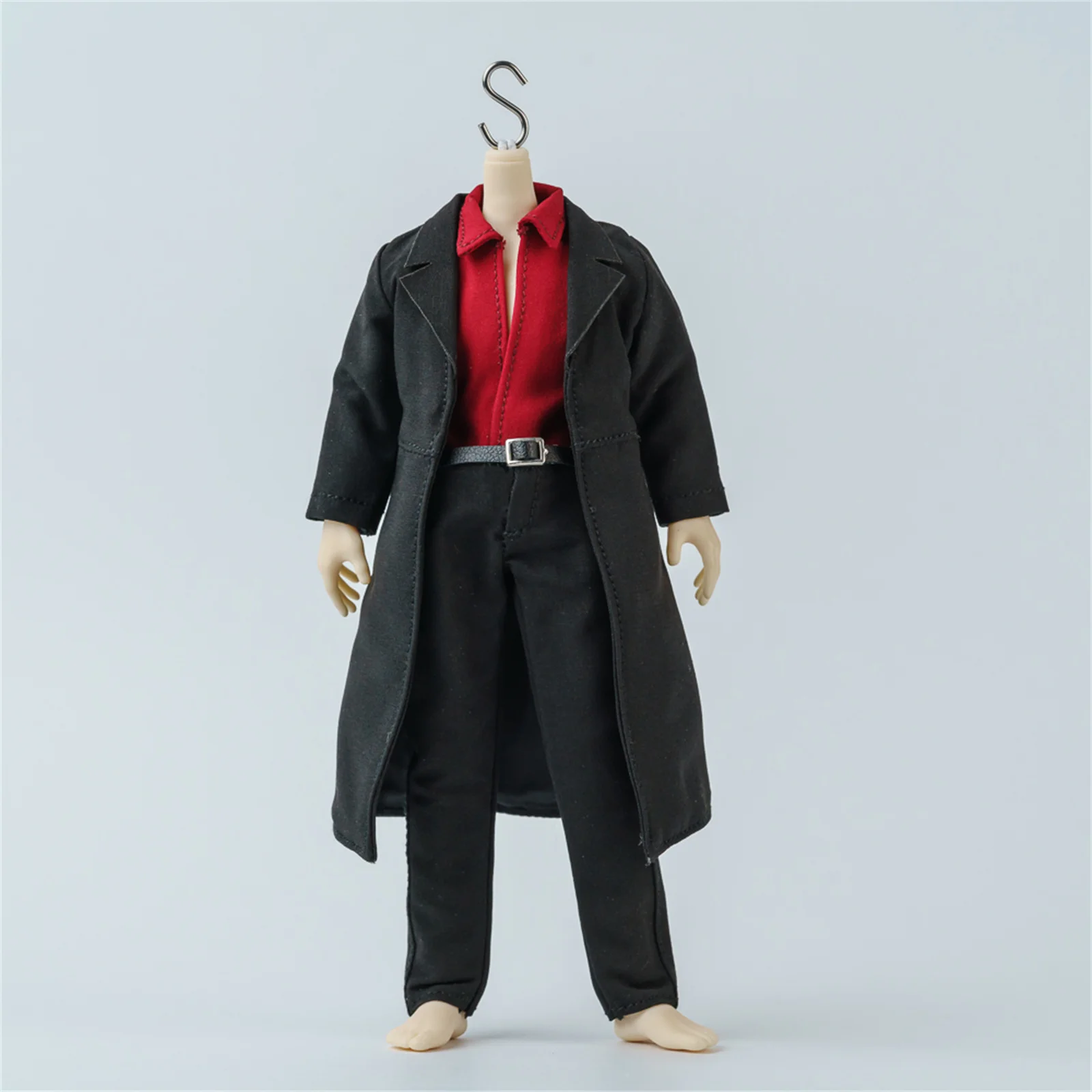 Lungo Frangivento Scala 1/12 Cappotto corto Colletto Giacca Abiti Maschili per 6 '' Anime Jiao Doll Solider Action Figure Personalizza