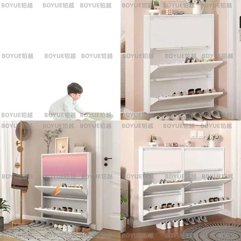 for Ultra-thin Modern Living Room Shoe Cabinet Space Saving Durable Shoe Rack