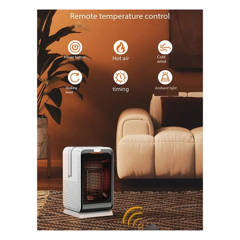 B-T 1000 واط سخان سطح المكتب للمنزل مكتب سخان مروحة محمول دون تشغيل المحرك اليد و جهاز تدفئة القدمين الأسود الولايات المتحدة التوصيل دورا #3