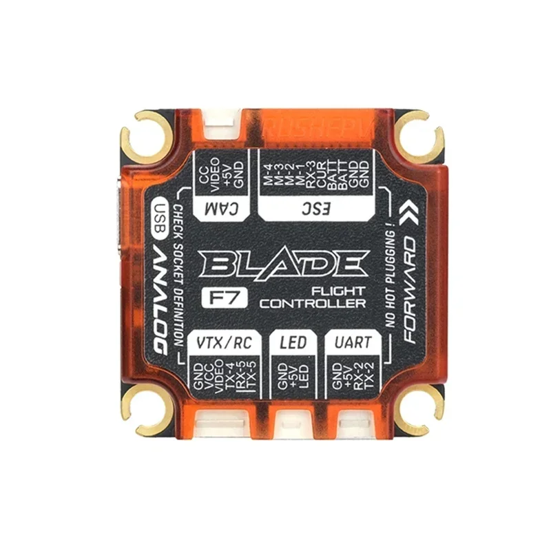 RUSHFPV RUSH BLADE V2 스택 F722 아날로그 디지털 비행 컨트롤러, 익스트림 60A, 128K, BLHELI32, 4 인 1 ESC, FPV 드론용