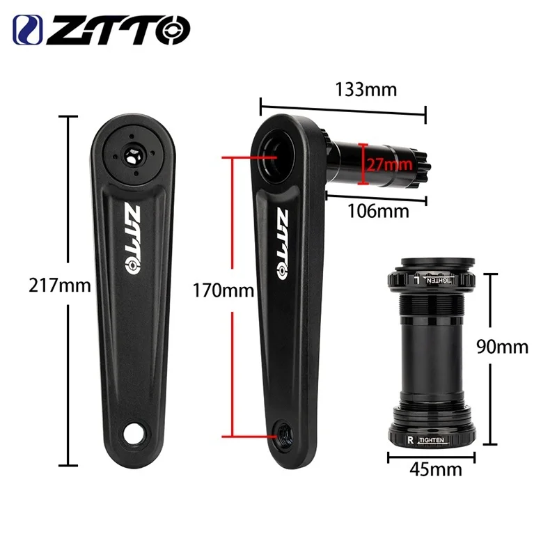 ZTTO 170mm Road Bike Crankset with BB 29mm DUB Spindle Direct Mount Bicycle Pedal Crank Arms for Road Bikes