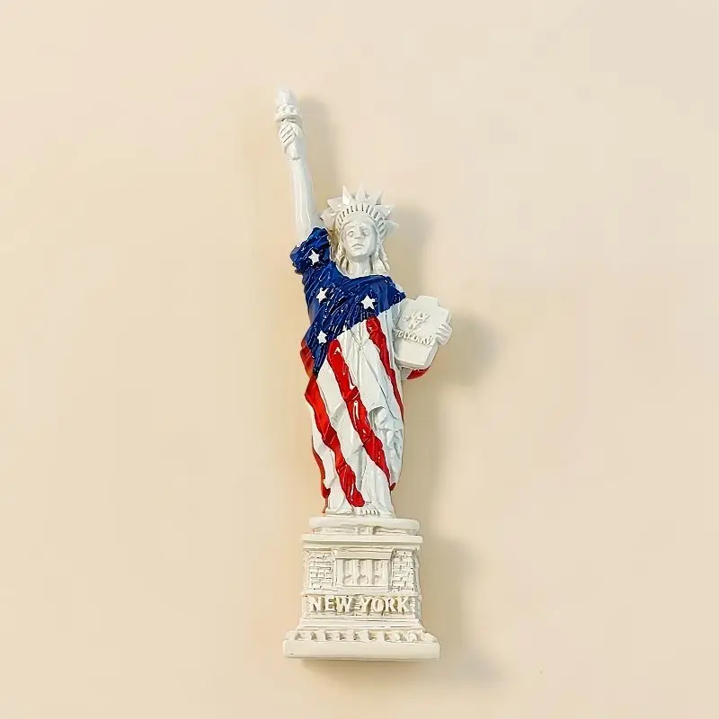 

Refrigerator Magnet USA New York Creative Star Flag Statue of Liberty Tourist Souvenir 3D Painted Decoration Gift