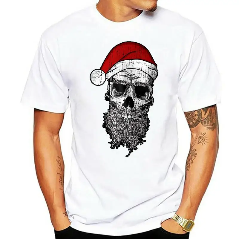 2024 Summer Tee Shirt X Mas Skull T Shirt Weihnachten Heavy Weihnachtsmann Bad Santa Evil Geschenk Custom T Shirt