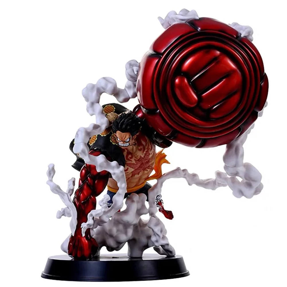 25 CM Anime One Piece Luffy Gear 4 Estatuilla Batalla Ver. Figura de acción de PVC, estatua de juego, juguetes para niños, Manga japonesa, muñeca de dibujos animados para niños