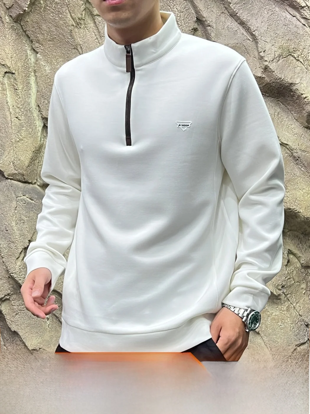 Commuter Friendly Half Zip Men's Fashionable Versatile Base Shirt Skin Friendly Breathable Outstanding Fit Autumn Winter Poly...