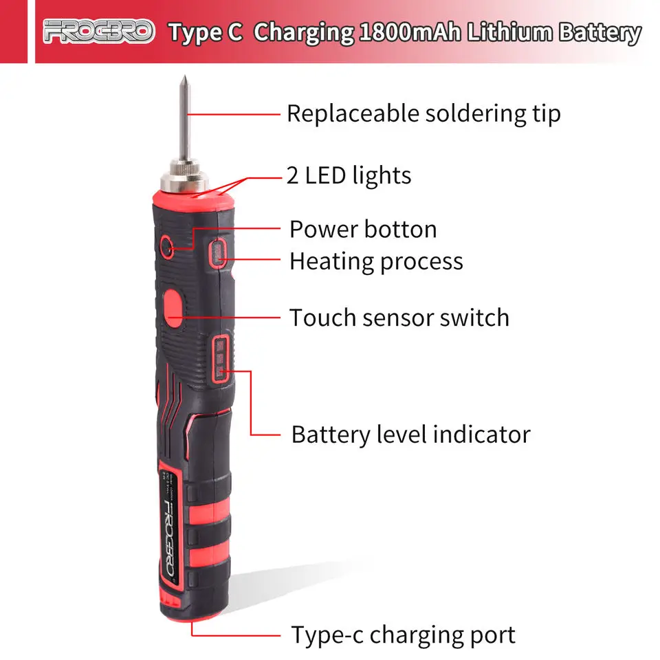 2022 professionale nuovo fai da te portatile mini saldatore senza fili USB con batteria al litio ricaricabile
