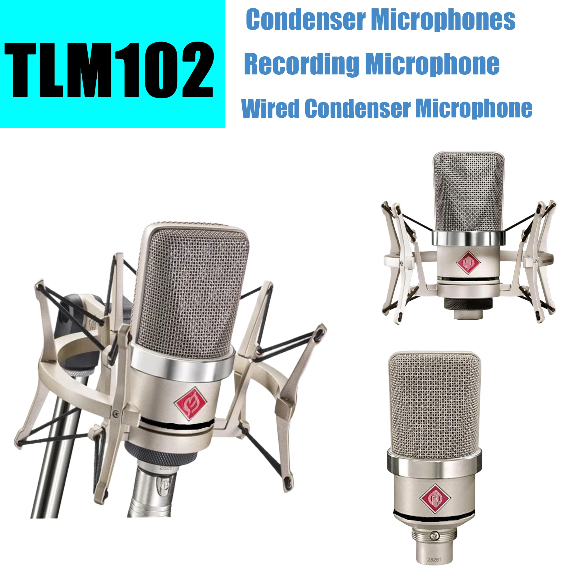 

Кардиоидный конденсаторный микрофон TLM 102, идеально подходит для дома/профессионального студийного вокального инструмента, записи подкастов-золото