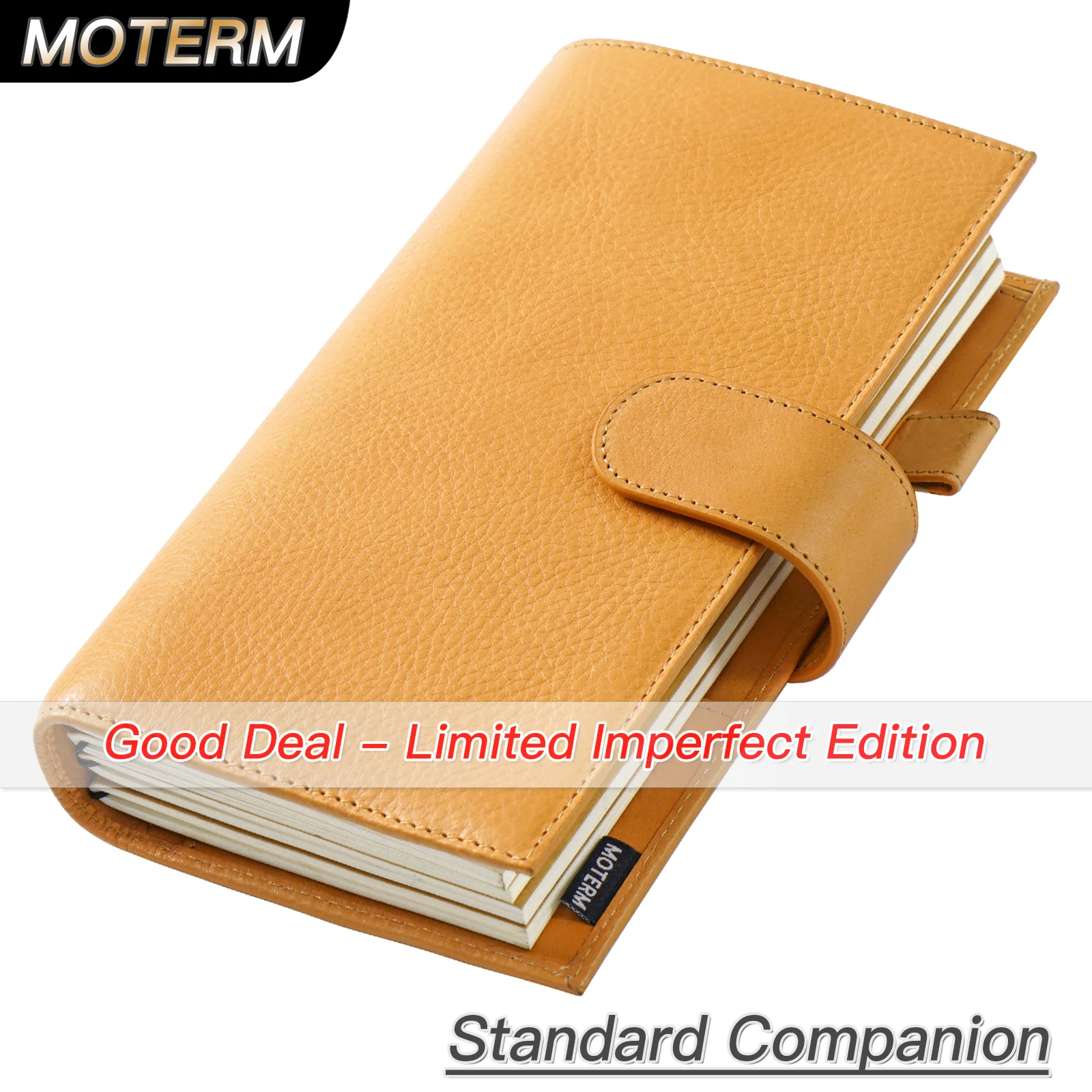 Limited Imperfect Moterm Full Grain Vegetable Tanned Leather Companion Travel Journal Standard Size Notebook Organizer Diary