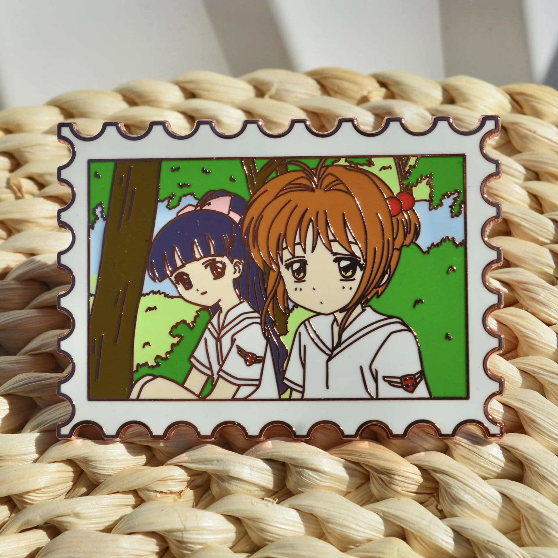 Insignias Metálicas de Cardcaptor Sakura, Broches de KINOMOTO SAKURA y Tomoyo, Colgantes de Anime CCsakura, Broches para Mochila, Ropa, Solapa, Cosplay, Juguete