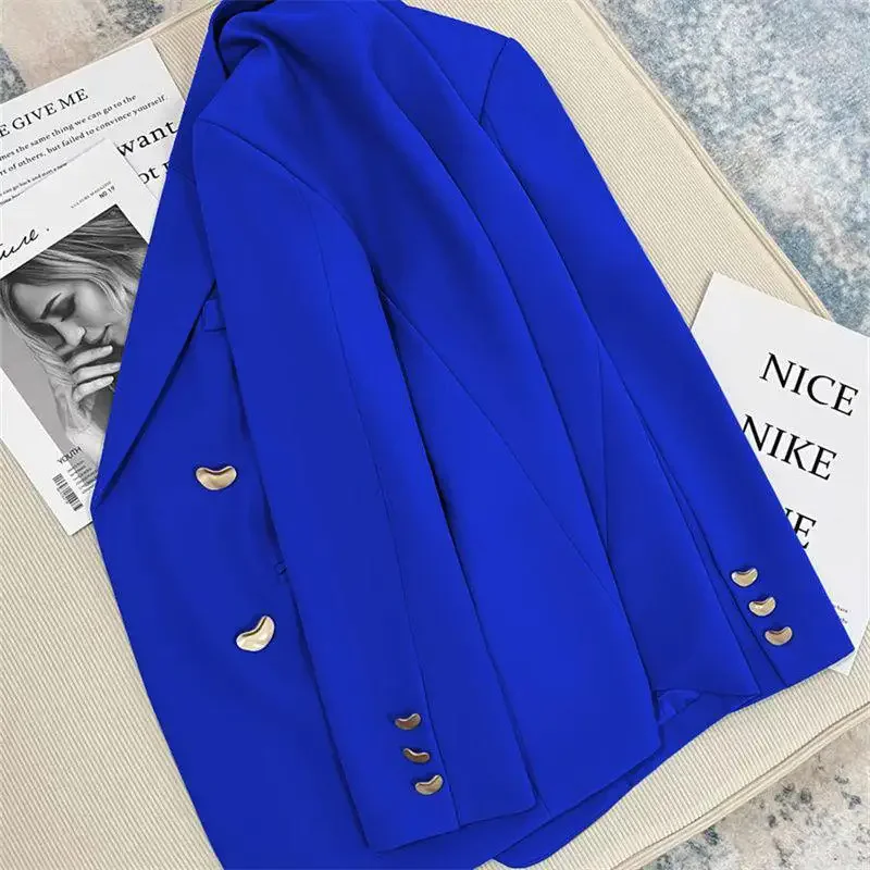 

Women Blazer Ladies Solid Business Work Wear Slim Formal Jacket Coat Spring Autumn Single Breasted Suit Female Outerwear Tops