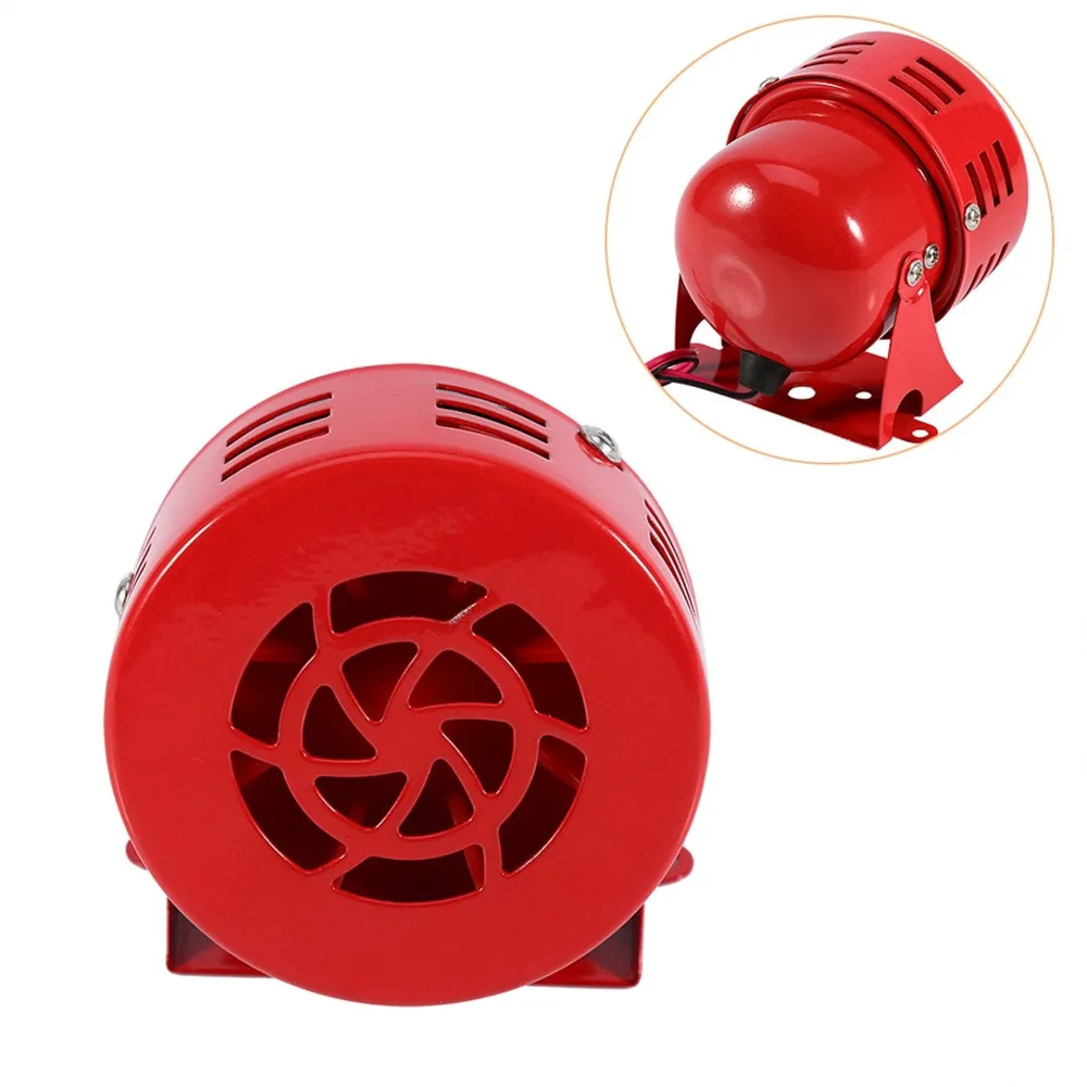 Loud 12V Air Raid Siren Electric Powered 105dB Electric Siren Horn Waterproof Red Loud Siren Horn For Car Truck Motorcycle