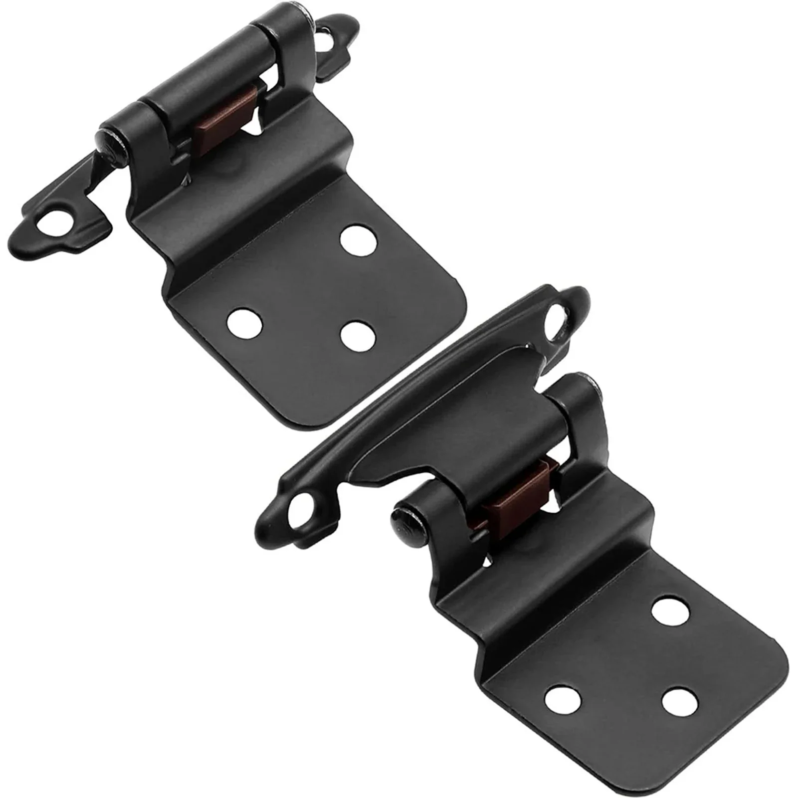 

2PCS Self Closing Spring Hinge Cabinet Hinges Semi-Concealed Soft Close Overlay Flush Hinges For Furniture Door Window Hardware