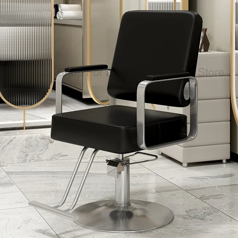 

Hydraulic Armchairs Chair Simple Stylist Leather Pedicure Barber Chair Taburete Con Ruedas Estetica Barber Furniture DWH