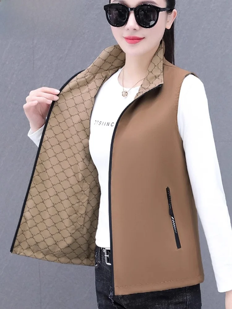 

Жилет женский двусторонний TUCANO, повседневный, весна 2025, новинка, для поездок на работу, из полиэфирного волокна, укороченный, на молнии