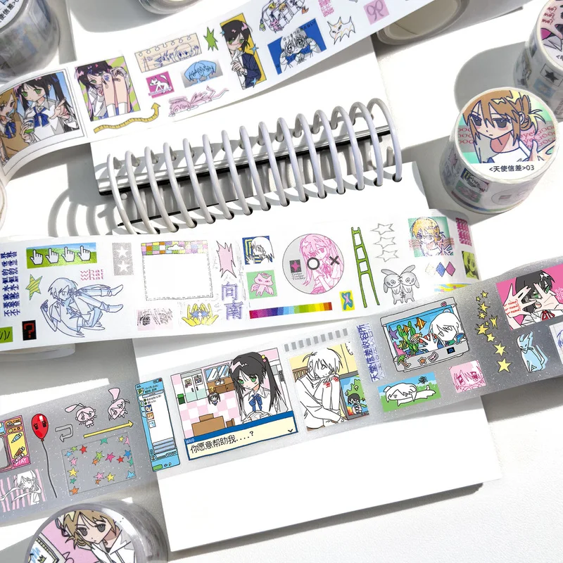 

Agugu Kawaii наклейки на ленту для домашних животных, милые винтажные граффити, каракули, журнал ручной работы для скрапбукинга, принадлежности для рукоделия, мусорные подарки