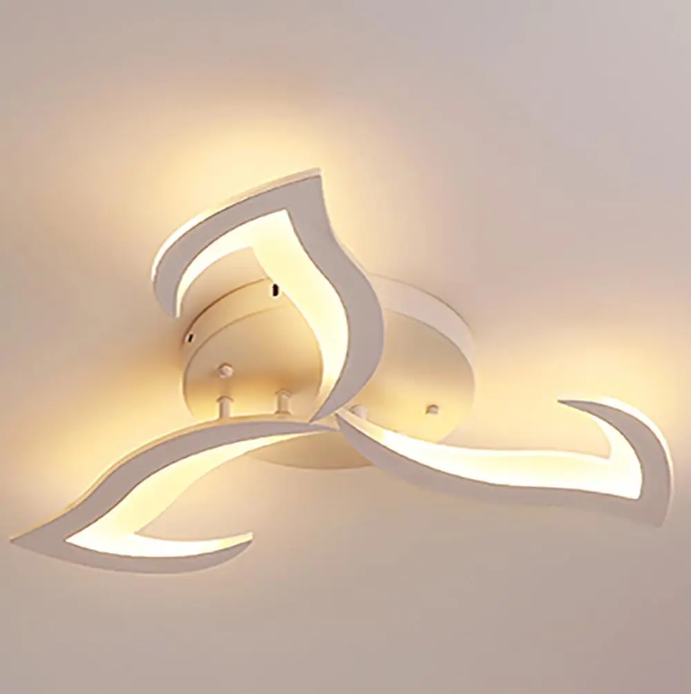 北欧ミニマリスト曲線リーフシーリングライトクリエイティブ抽象アートled埋め込みライト寝室ダイニング環境装飾